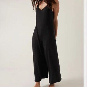 Athleta Black Nighttime Bliss Sleep Romper Jumpsuit Lingerie PJ XL